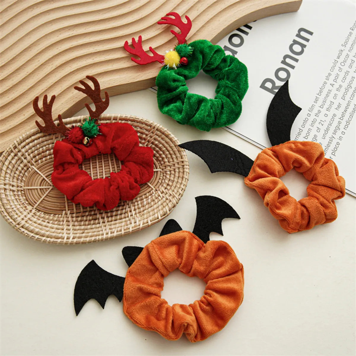 Fashion Solid Color Flannel Hair Tie