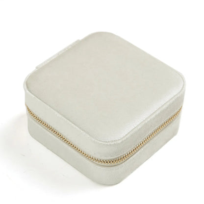 Fashion Solid Color Flannel Jewelry Boxes