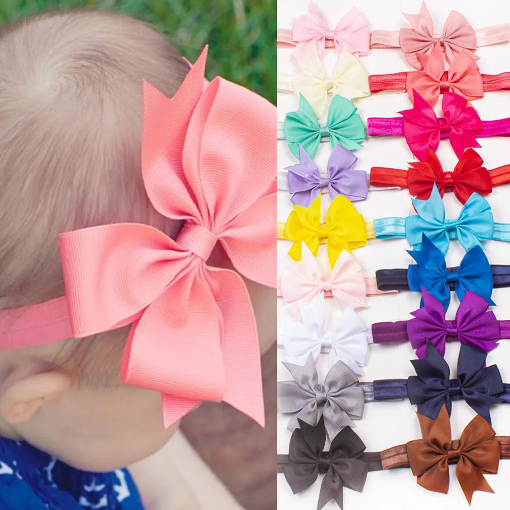 Fashion Solid Color Flower Cloth Hair Band