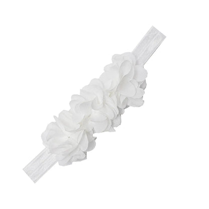 Fashion Solid Color Flower Cloth Pearl Lace Hair Band 1 Piece