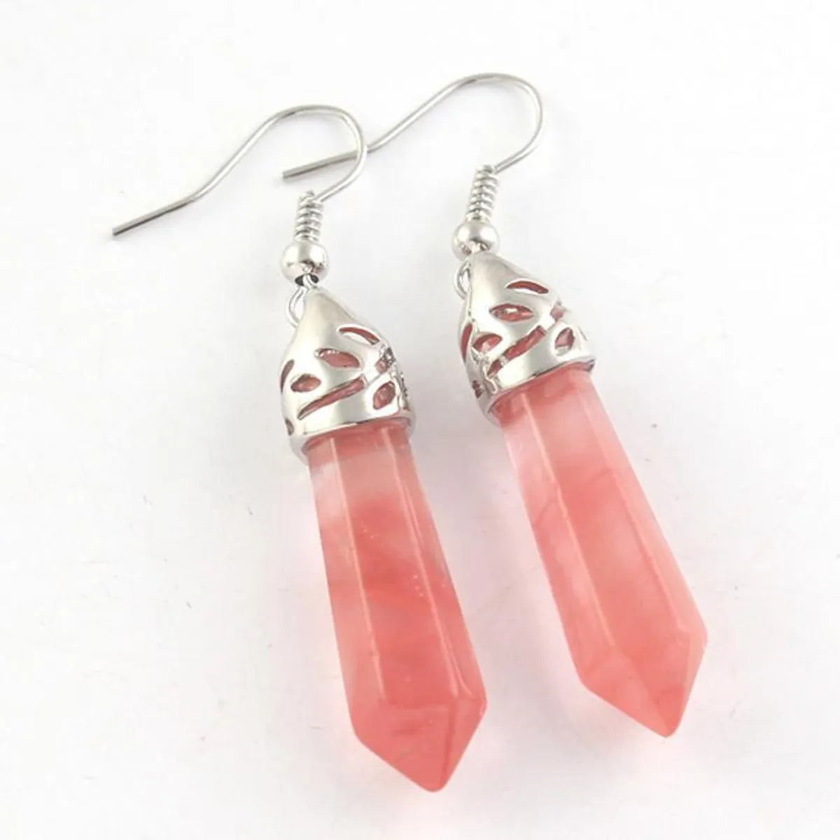 Fashion Solid Color Gem Earrings 1 Pair