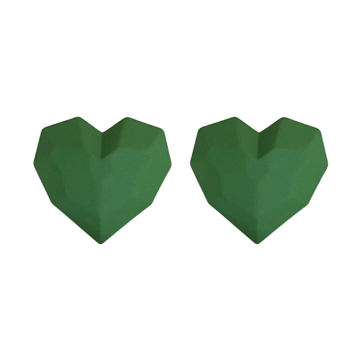 Fashion Solid Color Heart-shaped Alloy Earrings Wholesale