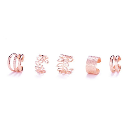 Fashion Solid Color Plating Iron Ear Clips