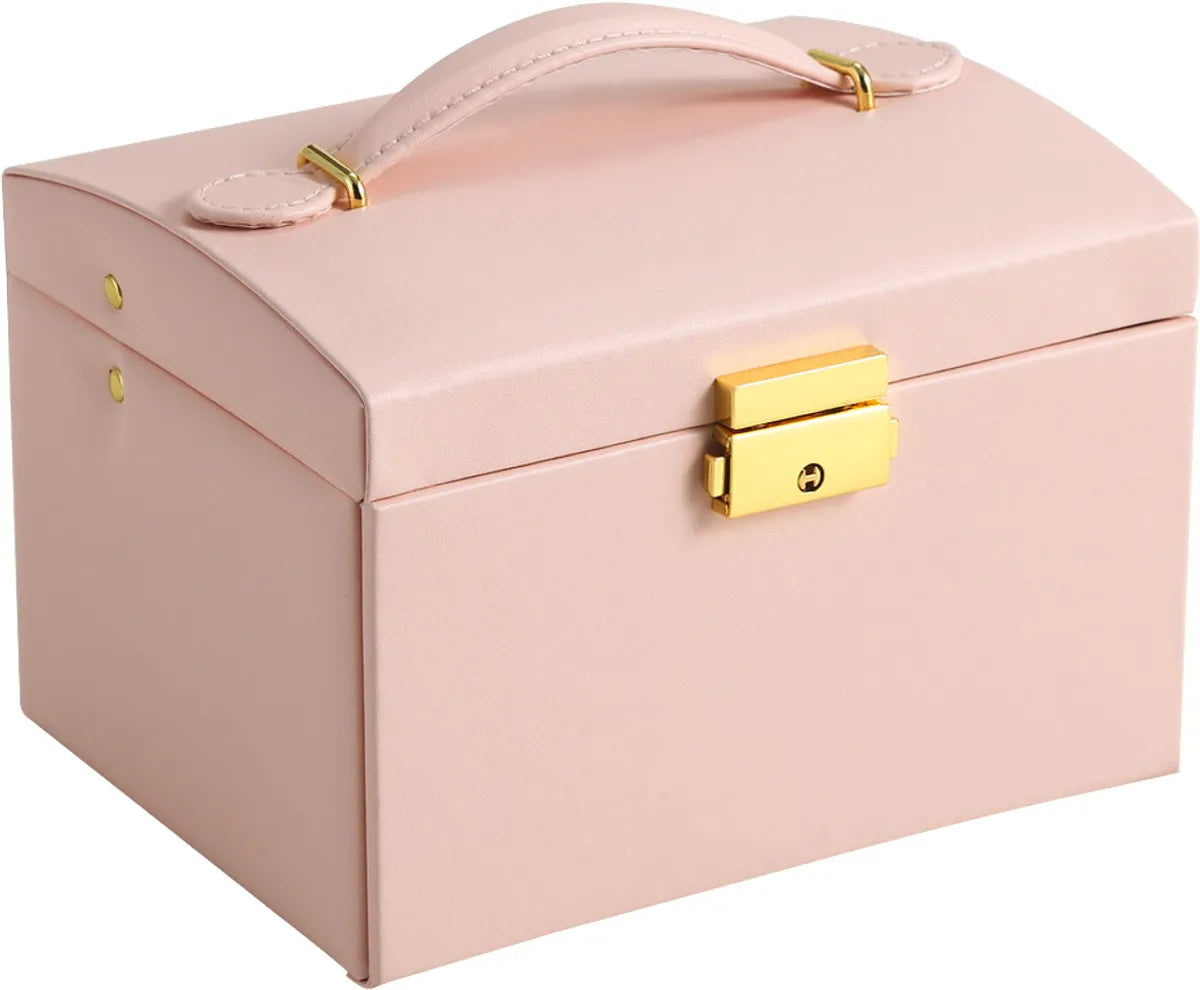 Fashion Solid Color Leather Jewelry Boxes 1 Piece