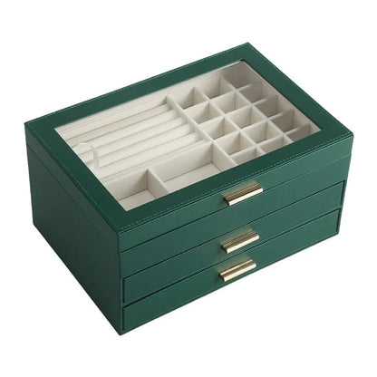 Fashion Solid Color Leather Jewelry Boxes 1 Piece