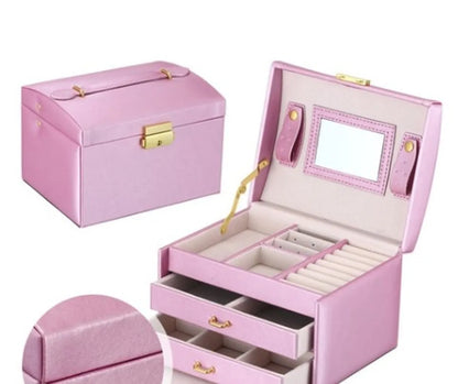 Fashion Solid Color Leather Jewelry Boxes 1 Piece