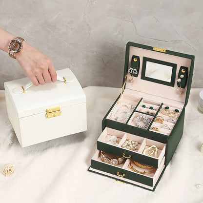 Fashion Solid Color Leather Jewelry Boxes 1 Piece