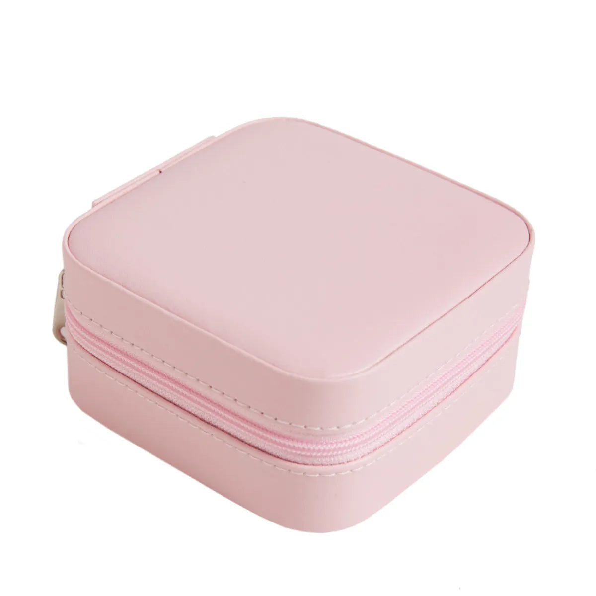 Fashion Solid Color Leather Jewelry Boxes