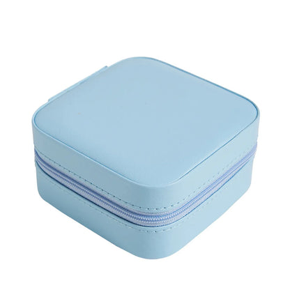 Fashion Solid Color Leather Jewelry Boxes