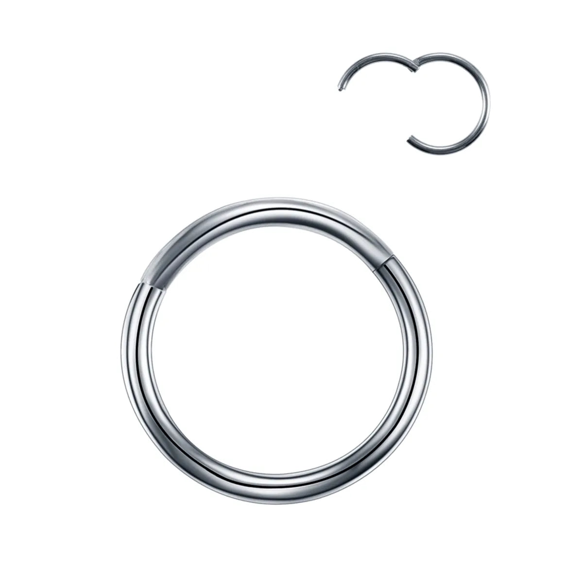 1 Piece Fashion Solid Color Plating Metal Nose Ring