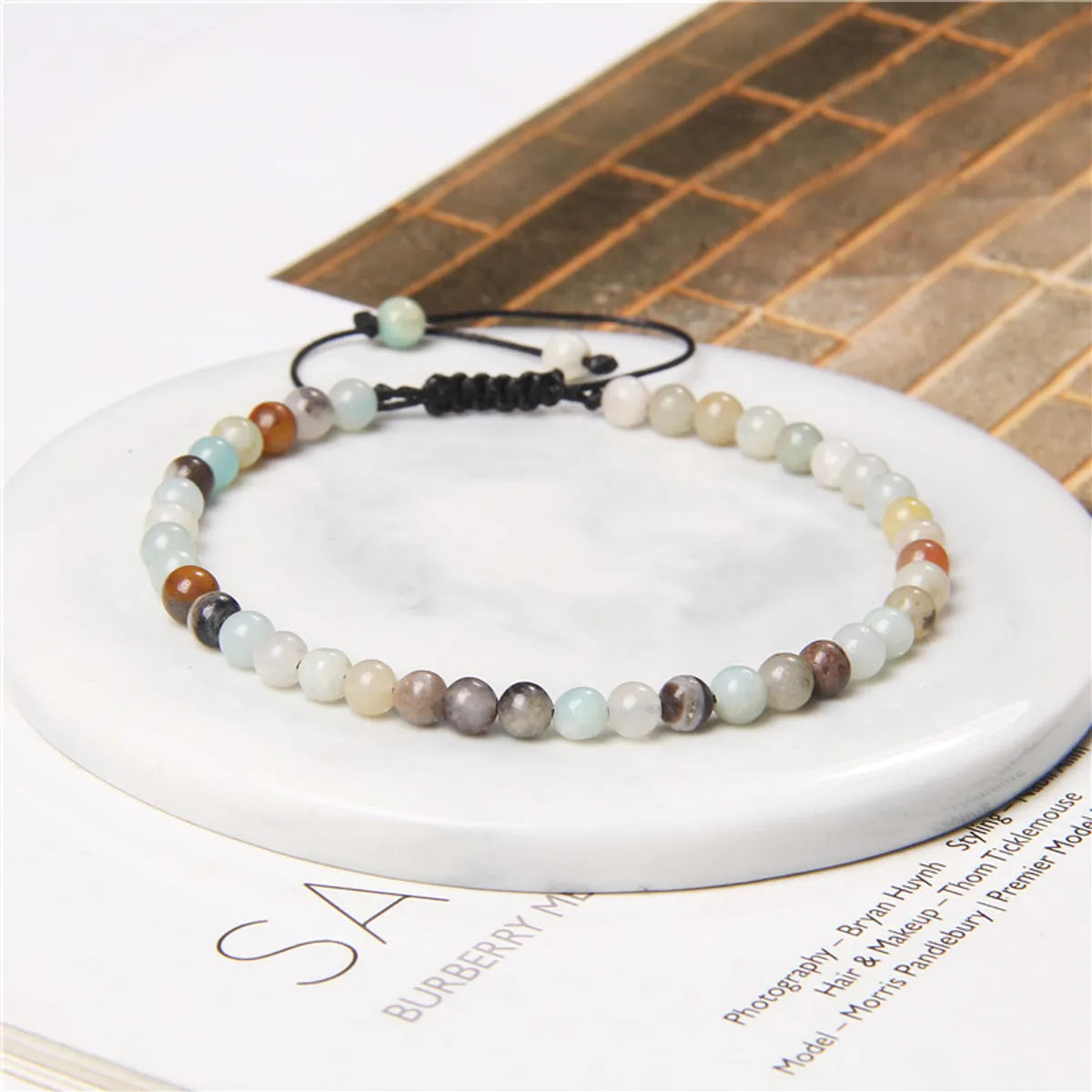 Fashion Solid Color Natural Stone Beaded Bracelets