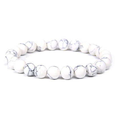 Fashion Solid Color Natural Stone Beaded Bracelets