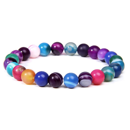 Fashion Solid Color Natural Stone Beaded Bracelets