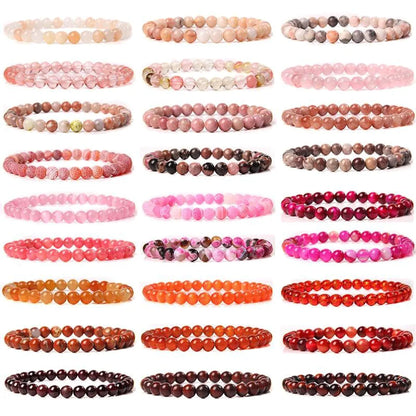 Fashion Solid Color Natural Stone Beaded Bracelets