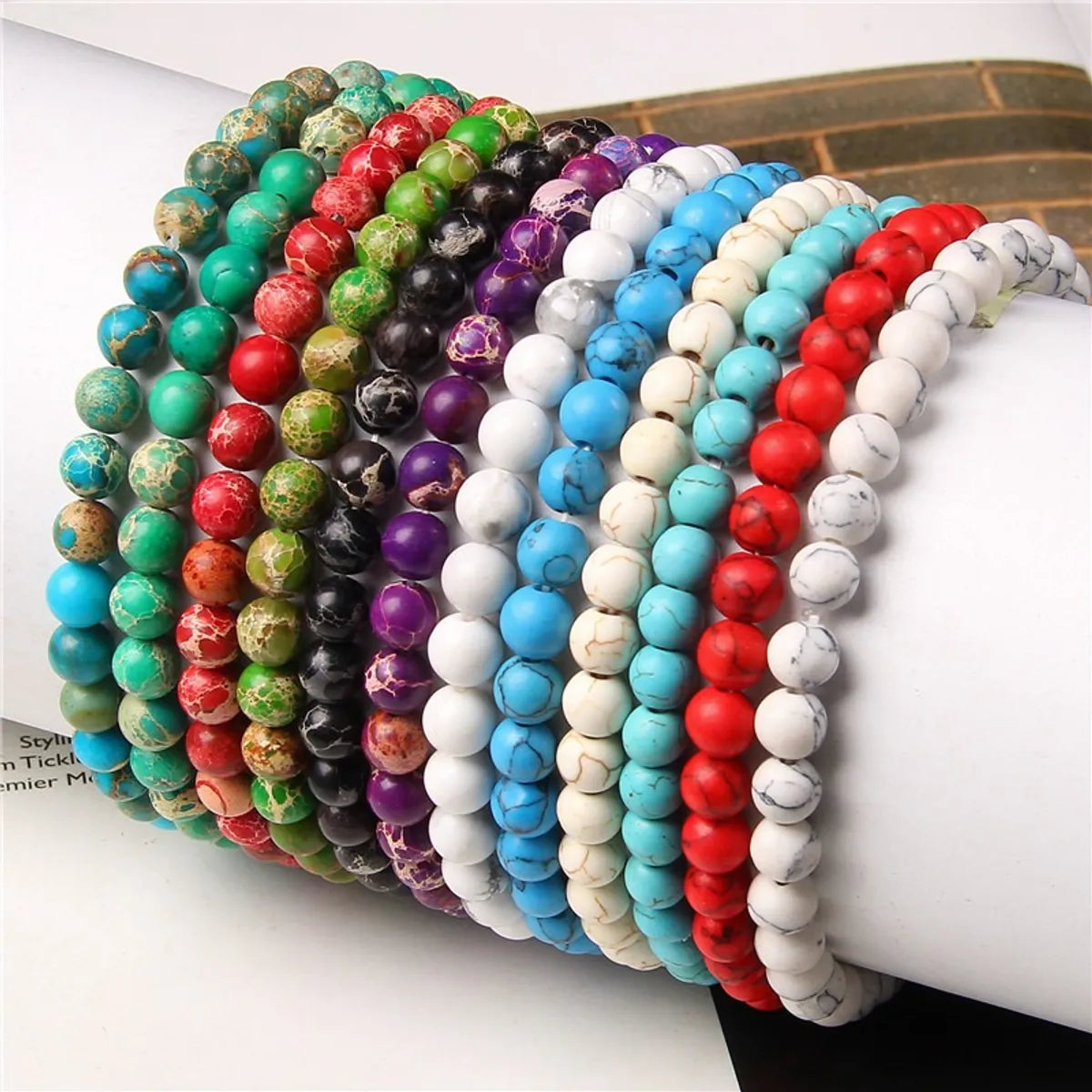 Fashion Solid Color Natural Stone Beaded Bracelets