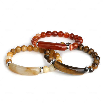 Fashion Solid Color Natural Stone Beaded Bracelets 1 Piece