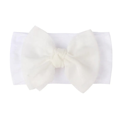 Fashion Solid Color Nylon Bow Knot Hair Band