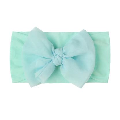 Fashion Solid Color Nylon Bow Knot Hair Band