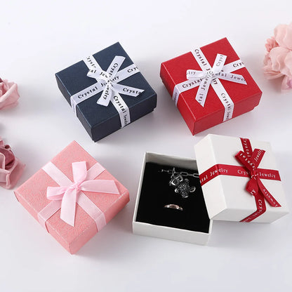 Fashion Solid Color Paper Jewelry Boxes 1 Piece