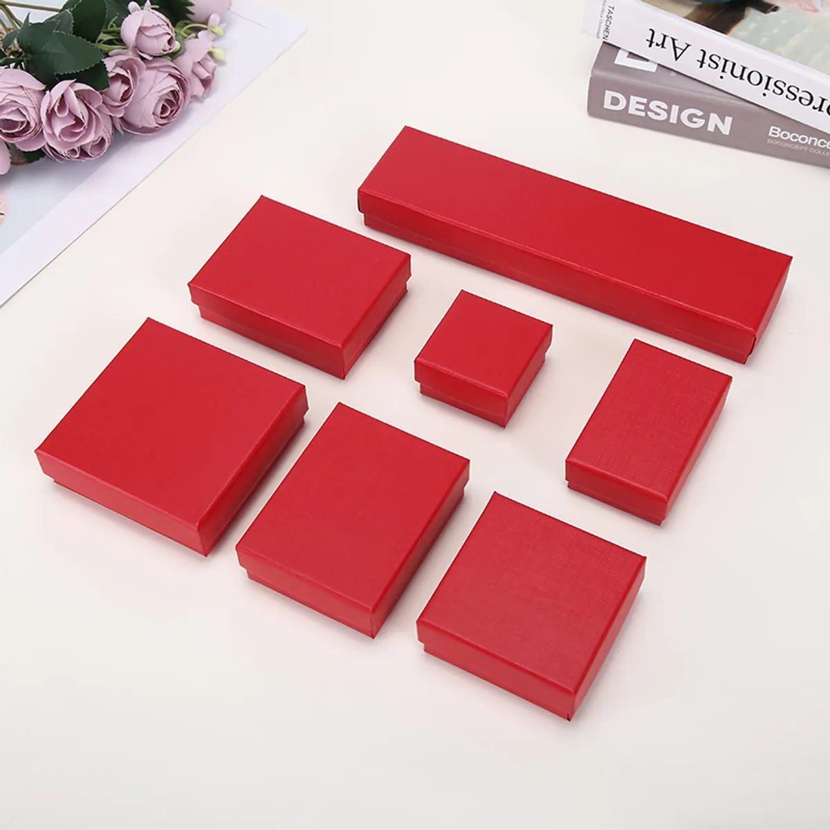 Fashion Solid Color Paper Jewelry Boxes 1 Piece