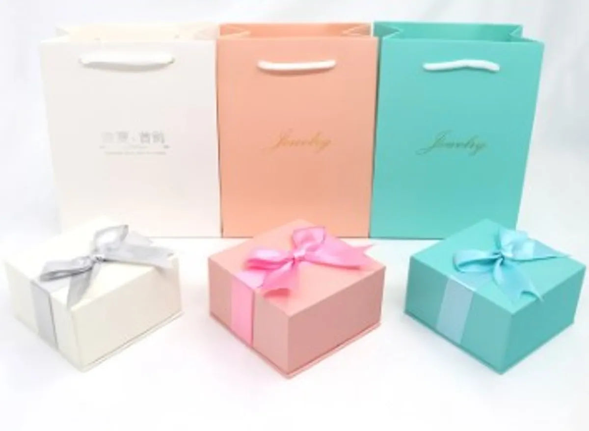 Fashion Solid Color Paper Jewelry Boxes