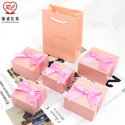 Fashion Solid Color Paper Jewelry Boxes