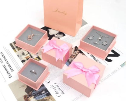 Fashion Solid Color Paper Jewelry Boxes