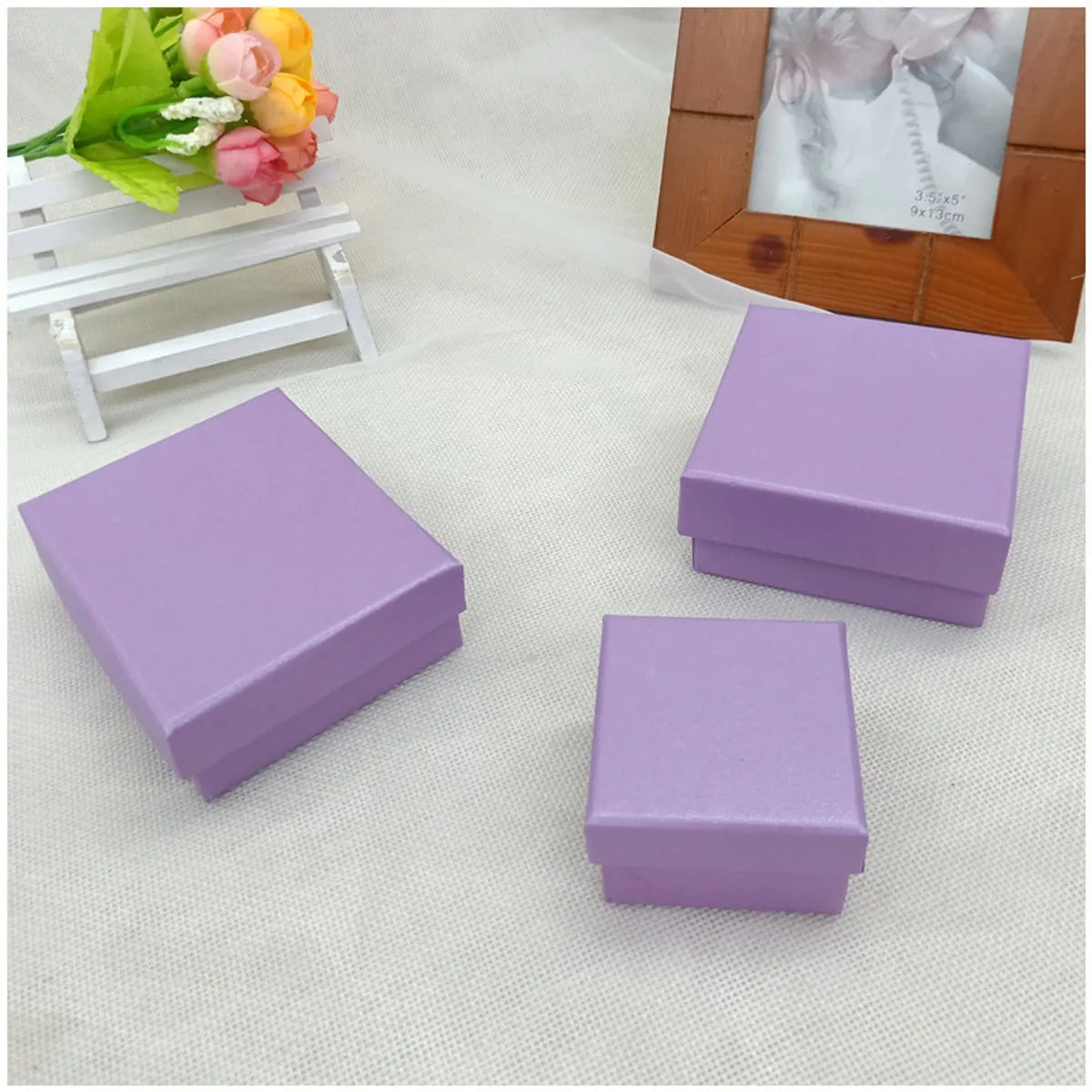 Fashion Solid Color Paper Jewelry Boxes