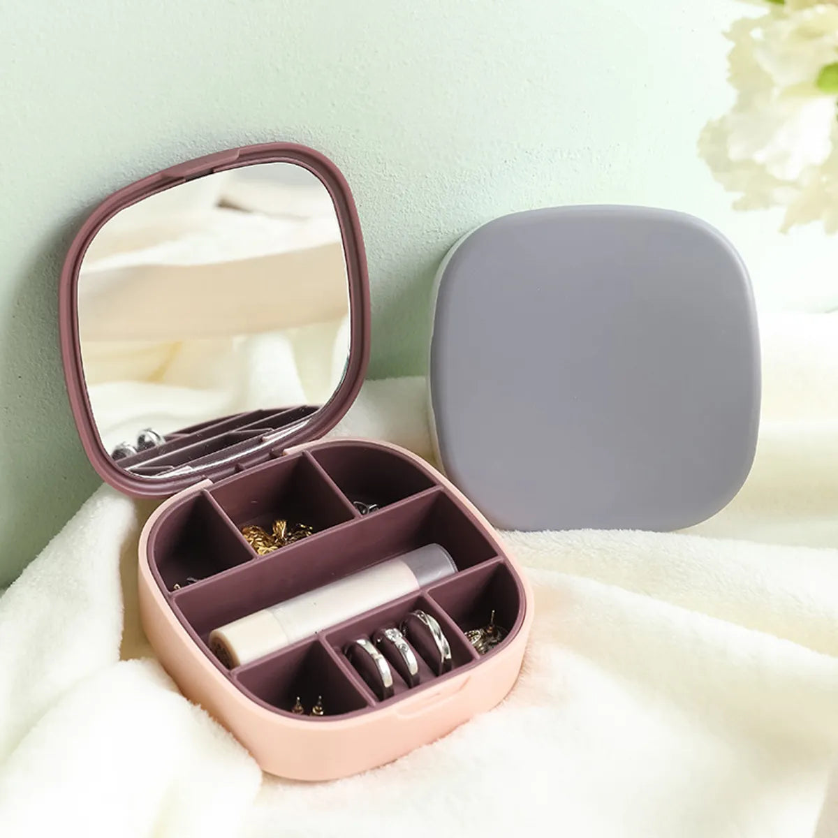 Fashion Solid Color Plastic Jewelry Boxes