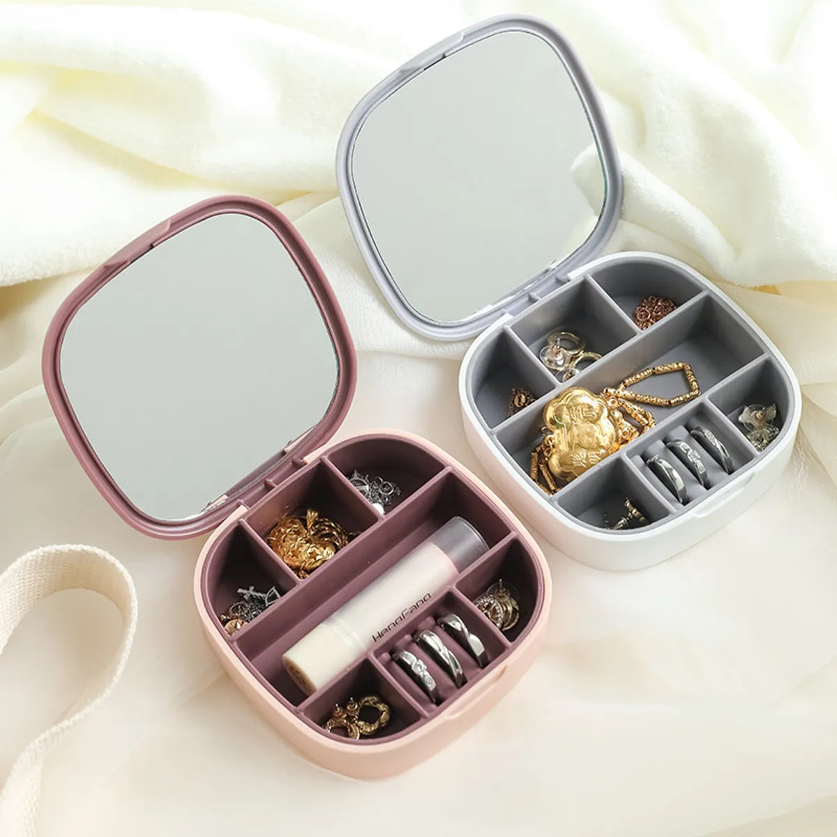 Fashion Solid Color Plastic Jewelry Boxes