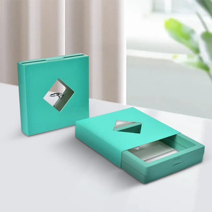 Fashion Solid Color Plastic Paper Jewelry Boxes