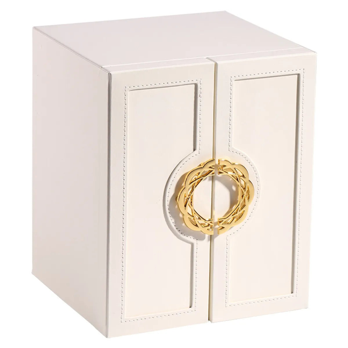 Fashion Solid Color Pu Alloy Jewelry Boxes 1 Piece