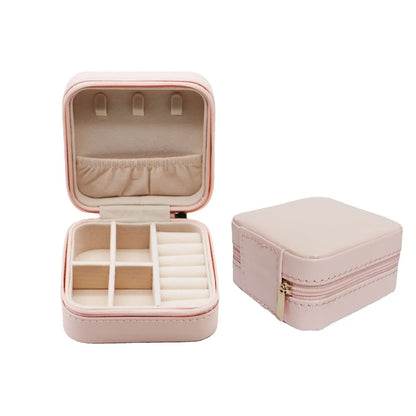 Fashion Solid Color Pu Jewelry Boxes