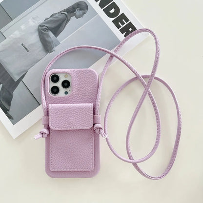 Fashion Solid Color Pu Leather   Phone Cases