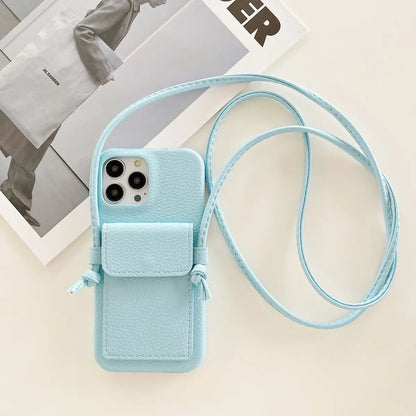 Fashion Solid Color Pu Leather   Phone Cases