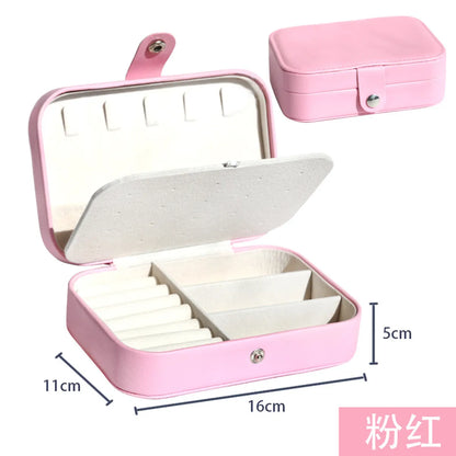 Fashion Solid Color Pu Leather Jewelry Boxes 1 Piece