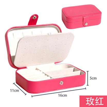 Fashion Solid Color Pu Leather Jewelry Boxes 1 Piece