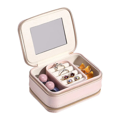 Fashion Solid Color Pu Leather Jewelry Boxes 1 Piece