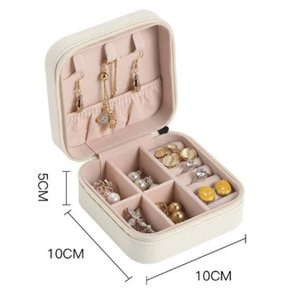 Fashion Solid Color Pu Leather Jewelry Boxes