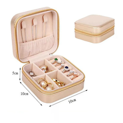 Fashion Solid Color Pu Leather Jewelry Boxes