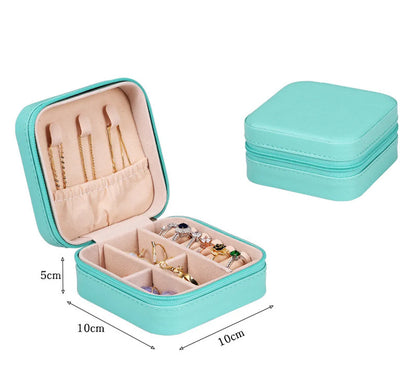 Fashion Solid Color Pu Leather Jewelry Boxes