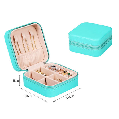 Fashion Solid Color Pu Leather Jewelry Boxes