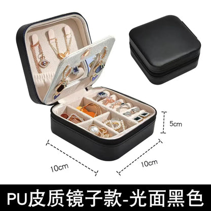 Fashion Solid Color Pu Leather Jewelry Boxes