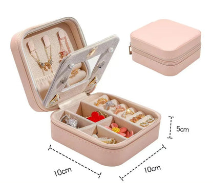 Fashion Solid Color Pu Leather Jewelry Boxes