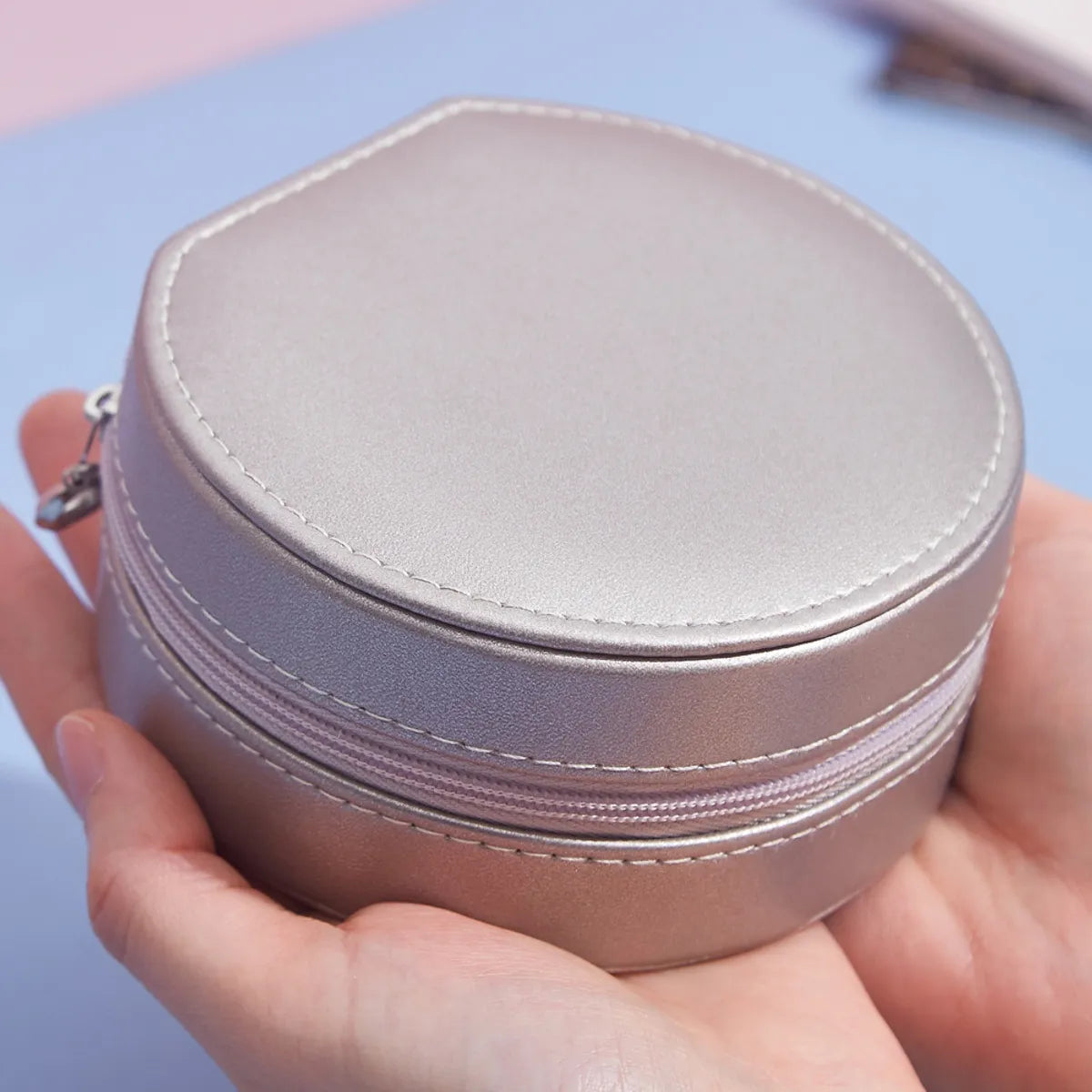 Fashion Solid Color Pu Leather Jewelry Boxes