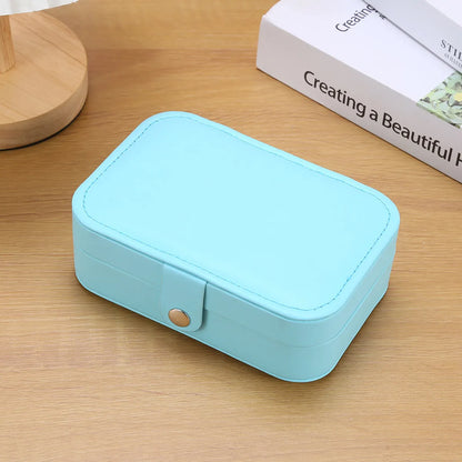 Fashion Solid Color Pu Leather Jewelry Boxes