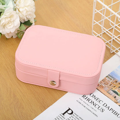 Fashion Solid Color Pu Leather Jewelry Boxes