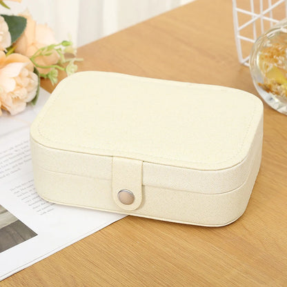 Fashion Solid Color Pu Leather Jewelry Boxes