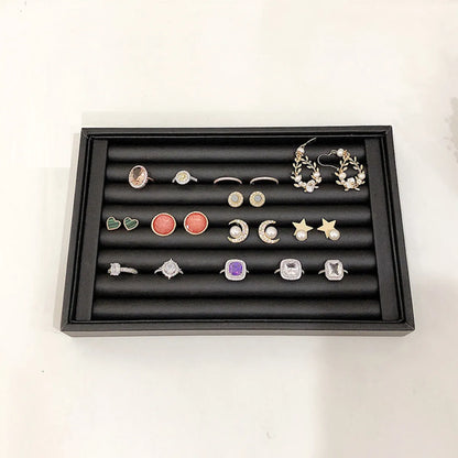 Fashion Solid Color Pu Paper Card Jewelry Rack