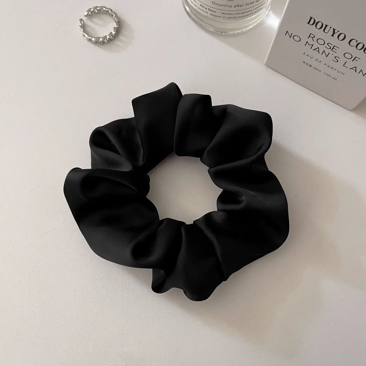 Women'S Fashion Solid Color Satin Hair Tie